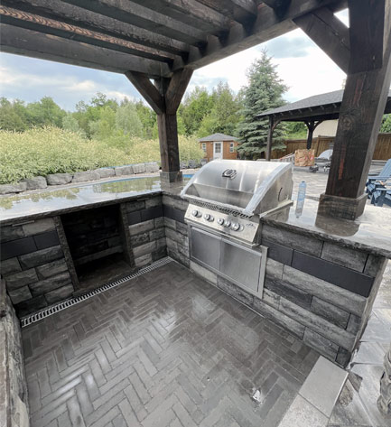 Nice natural stone outdoor kitchen