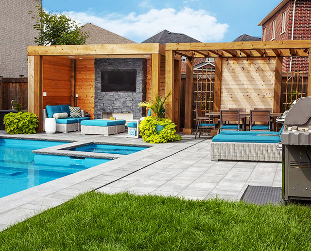outdoor design pool features