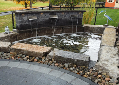 Beautiful backyard water feature