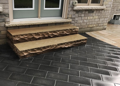 Natural stone steps