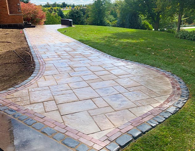 water feature from natural stone